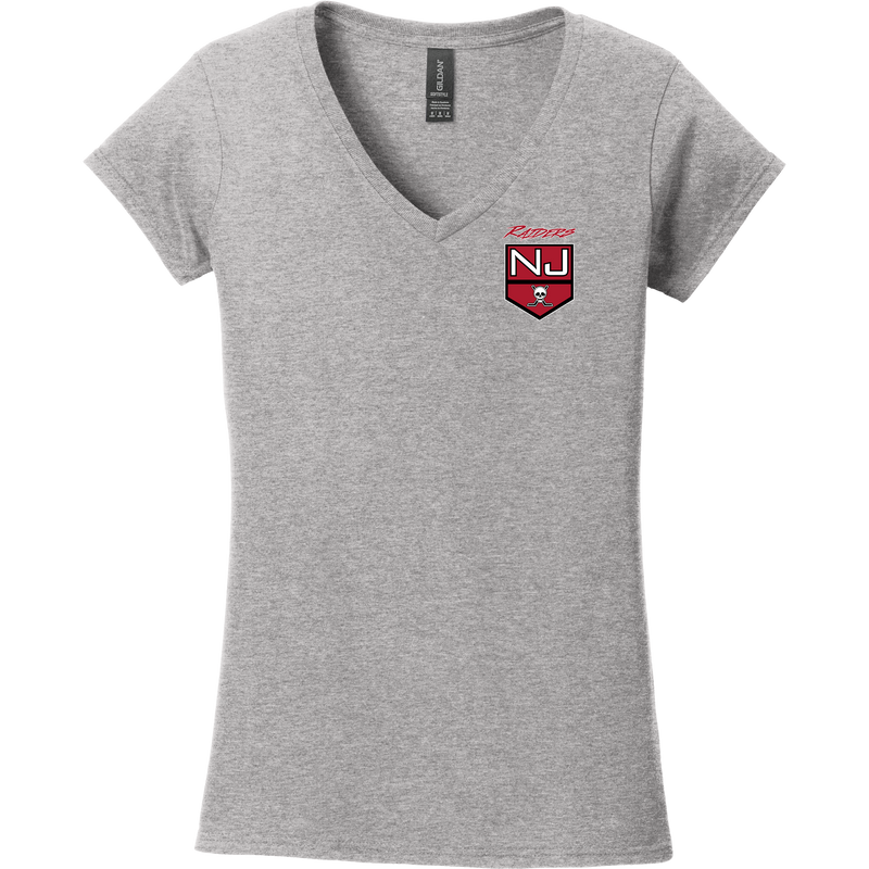 NJ Raiders Softstyle Ladies Fit V-Neck T-Shirt