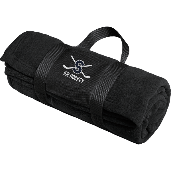 Midd South Hockey Fleece Blanket with Carrying Strap