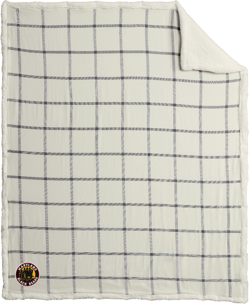 Maryland Black Bears Flannel Sherpa Blanket