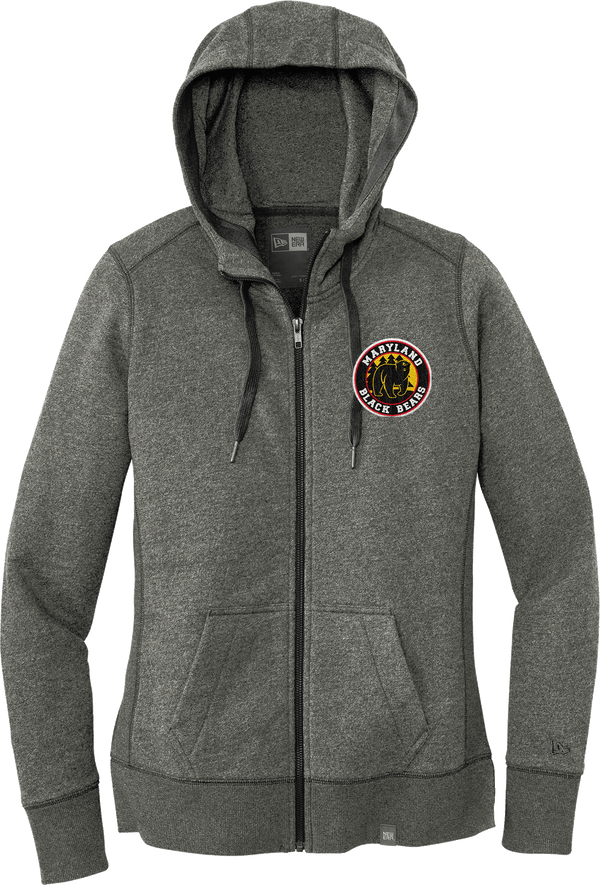 Maryland Black Bears New Era Ladies French Terry Full-Zip Hoodie