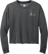 Atlanta Madhatters New Era Ladies Tri-Blend Fleece Crop Crew