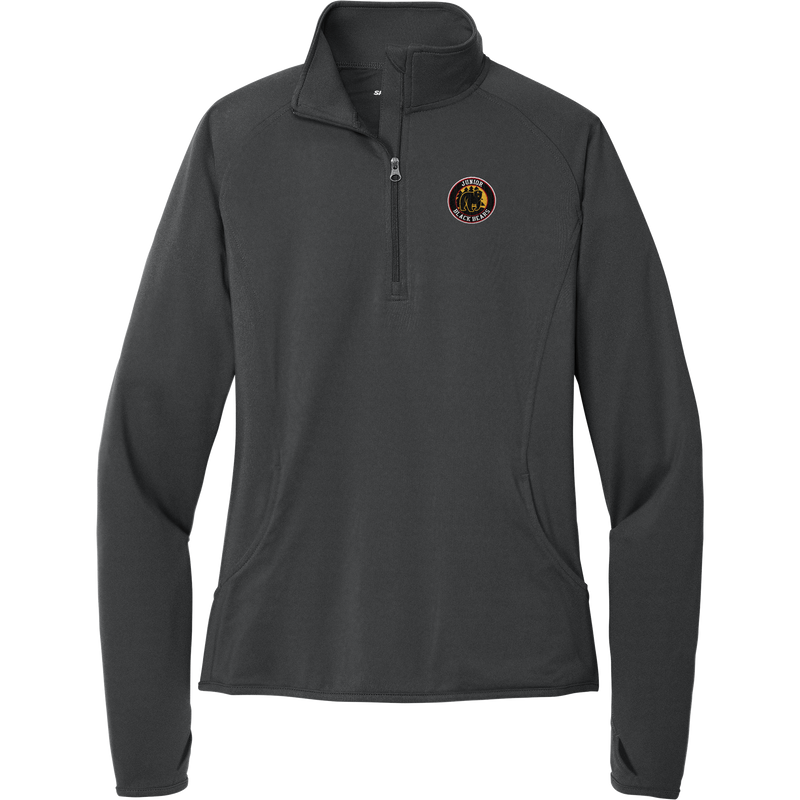 MD Jr. Black Bears Ladies Sport-Wick Stretch 1/4-Zip Pullover