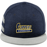 CT Clippers New Era Shadow Heather Striped Flat Bill Snapback Cap