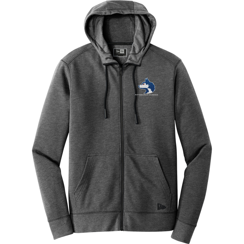 Pittsburgh Huskies New Era Tri-Blend Fleece Full-Zip Hoodie