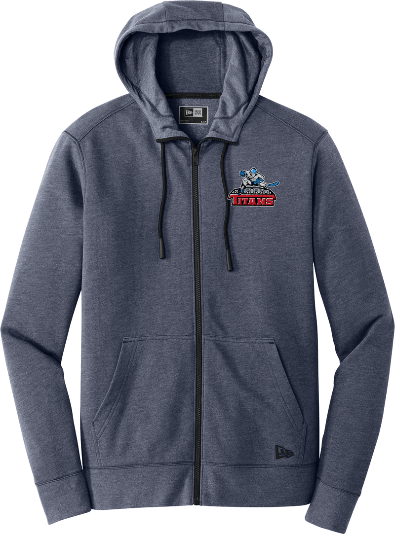 NJ Titans New Era Tri-Blend Fleece Full-Zip Hoodie