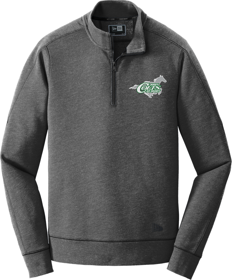 NJ Colts New Era Tri-Blend Fleece 1/4-Zip Pullover