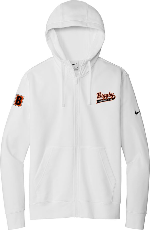 Biggby Coffee AAA Nike Club Fleece Sleeve Swoosh Full-Zip Hoodie