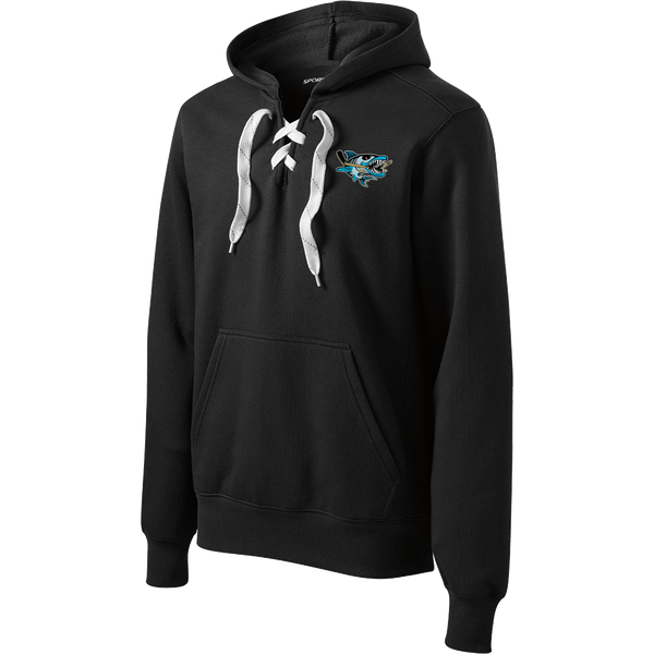 Boca Barracudas Lace Up Pullover Hooded Sweatshirt