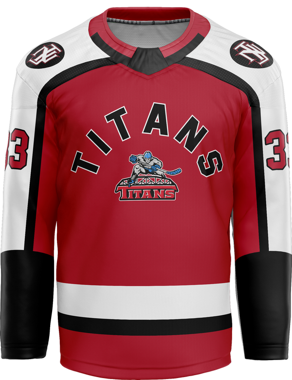 NJ Titans Tier 1 Bantam and Midgets Adult Goalie Sublimated Jersey