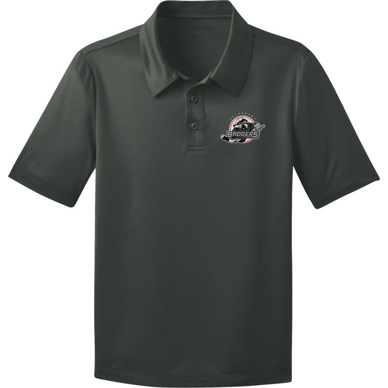 Allegheny Badgers Youth Silk Touch Performance Polo