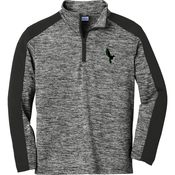 Wilmington Nighthawks Youth PosiCharge  Electric Heather Colorblock 1/4-Zip Pullover